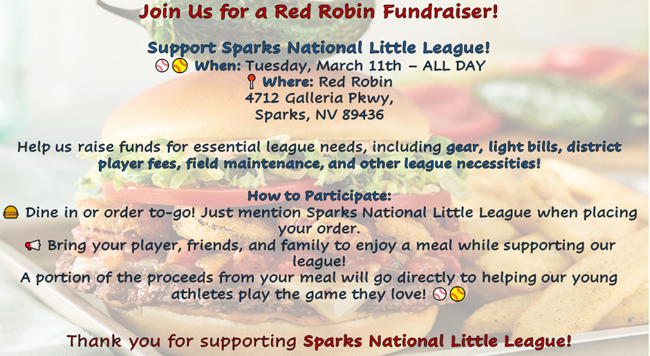 Red Robin Fundraiser!